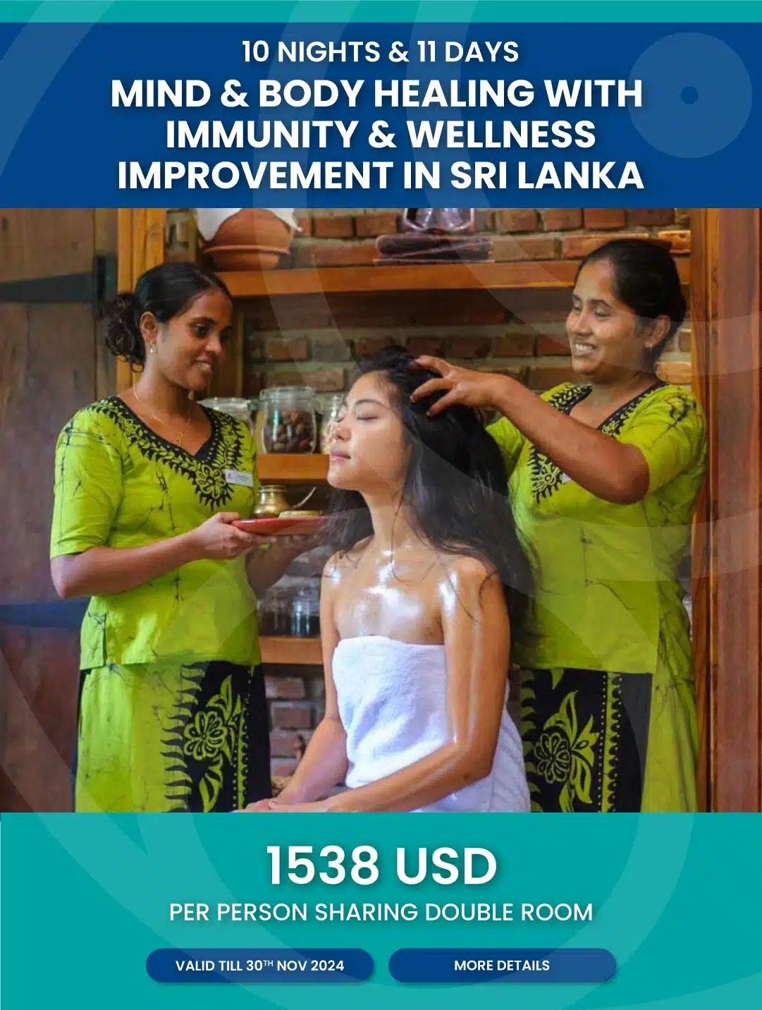 10 Nights & 11 Days Mind & Body Healing with Immunity & wellness improvement Holiday Package in Sri Lanka